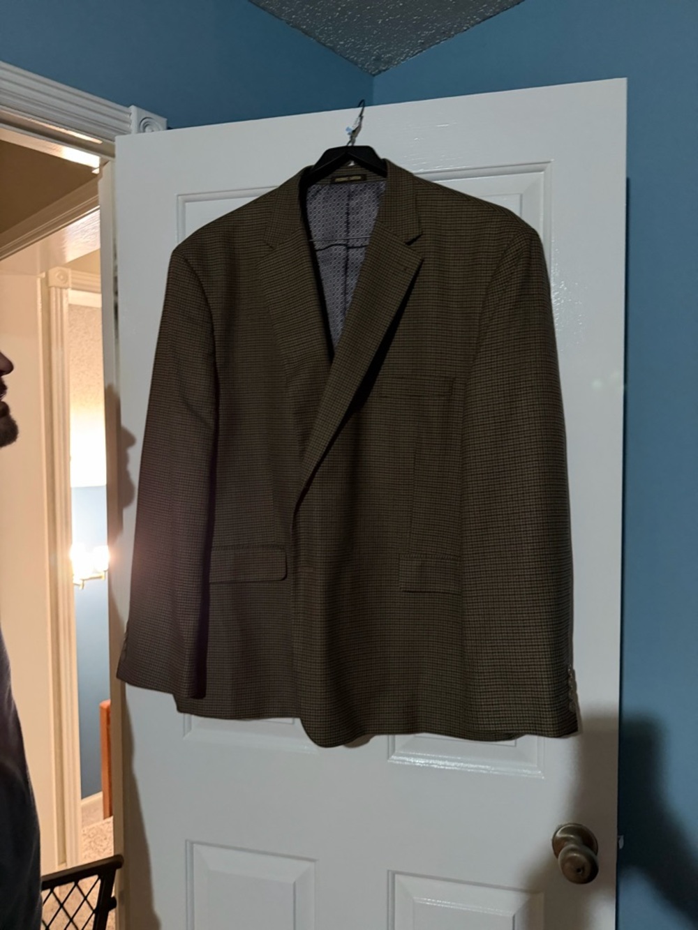 Men's Plaid Sport Coat Blazer - Brown Glen Check